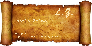 László Zolna névjegykártya